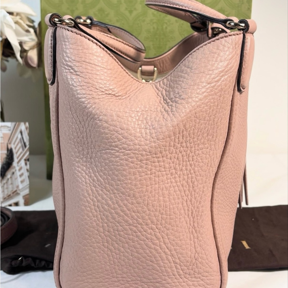 Gucci Soho Small Leather Shoulder Bag-Light Pink (Japan Exclusive) - Picture 6 of 16